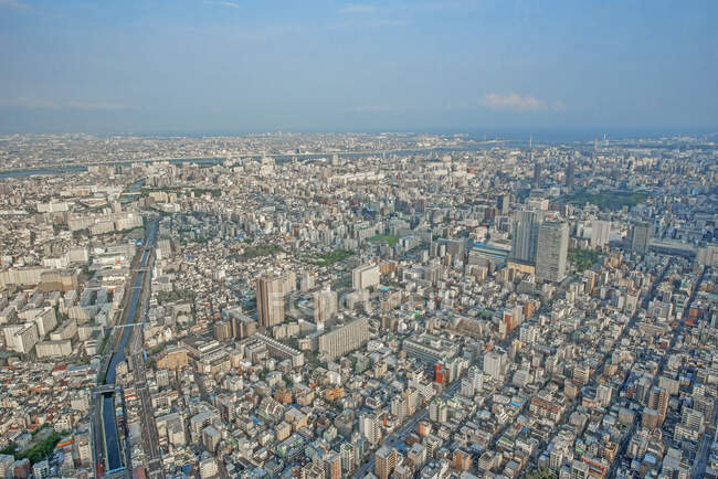 Aerial cityscape, Tokyo, Honshu, Japan — Stock Photo