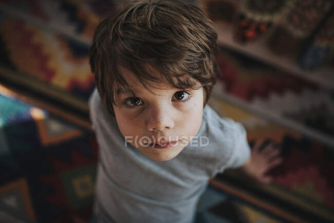 Close up retrato de menino — Fotografia de Stock