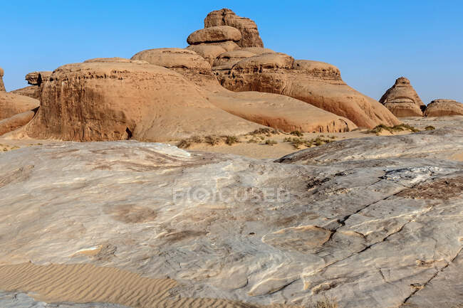 Sandsteinberg, Al-Ula, Medina, Saudi Arabien — Stockfoto