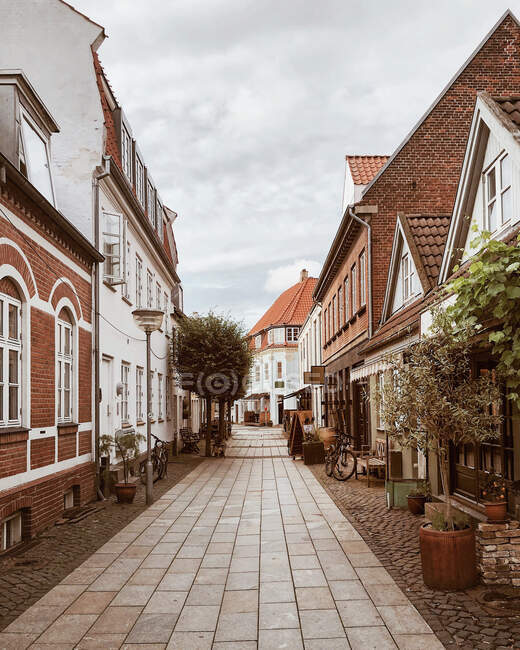 Empty city street, Horsens, Jutland, Denmark — Stock Photo