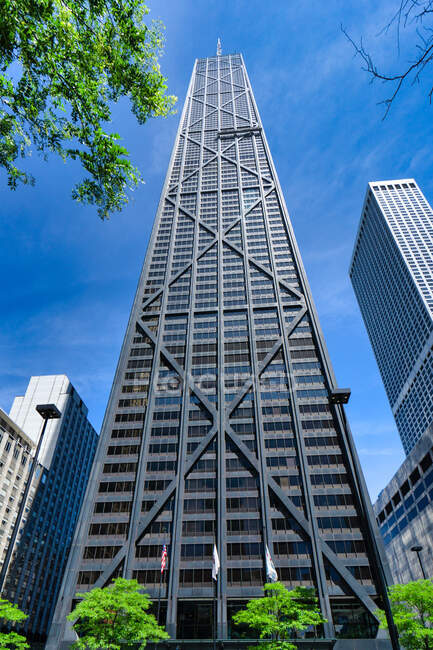 John Hancock Center, North Michigan Avenue, Chicago, Illinois, Vereinigte Staaten — Stockfoto