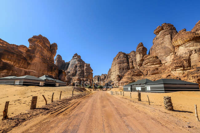 Лагерь пустыни, Аль-Ула, Медина, Саудовская Аравия — стоковое фото