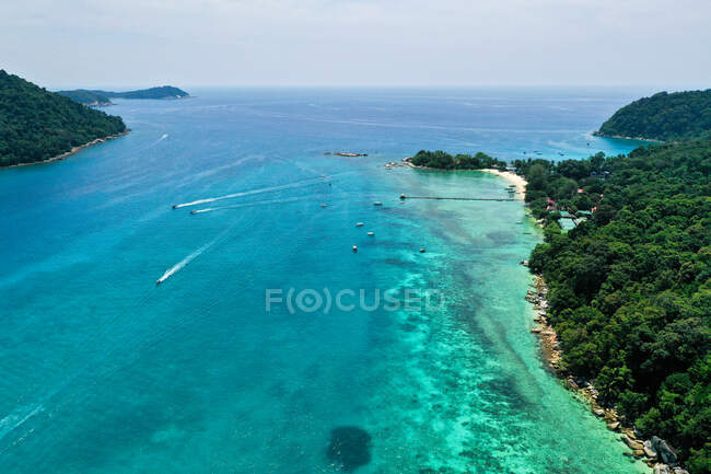 Turtle Point, Pulau Perhentian Besar island, Tenrengganu, Malasia - foto de stock