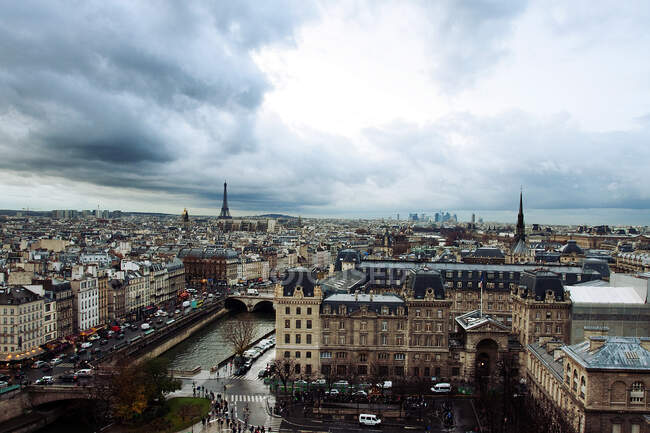 Stadtsilhouette mit Eiffelturm, Paris, Frankreich — Stockfoto