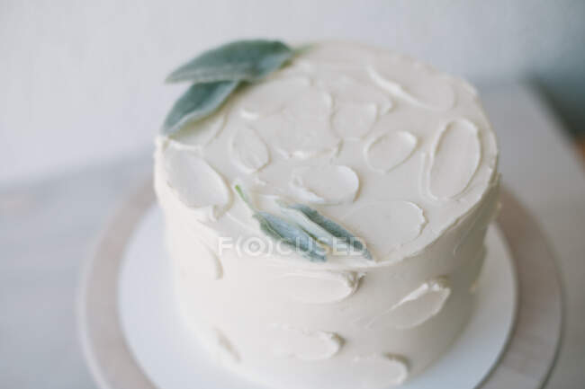 Close-up de um bolo de cobertura de creme de manteiga — Fotografia de Stock