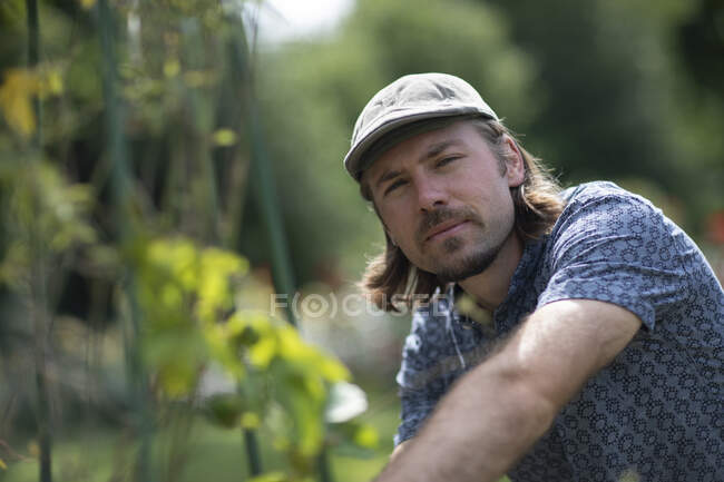 Portrait d'un homme jardinier, Allemagne — Photo de stock