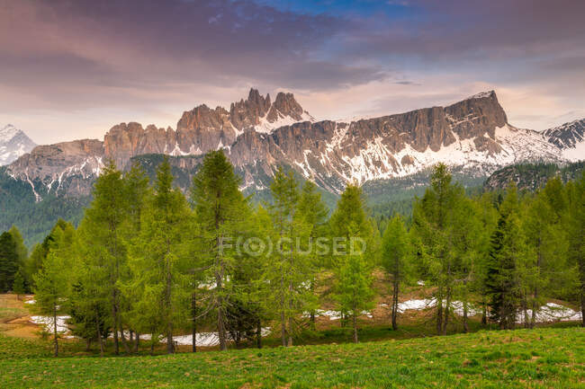 Croda da Lago, Dolomitas, Belluno, Veneto, Italia - foto de stock