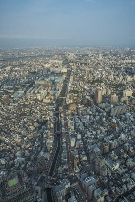 Paesaggio aereo, Tokyo, Honshu, Giappone — Foto stock