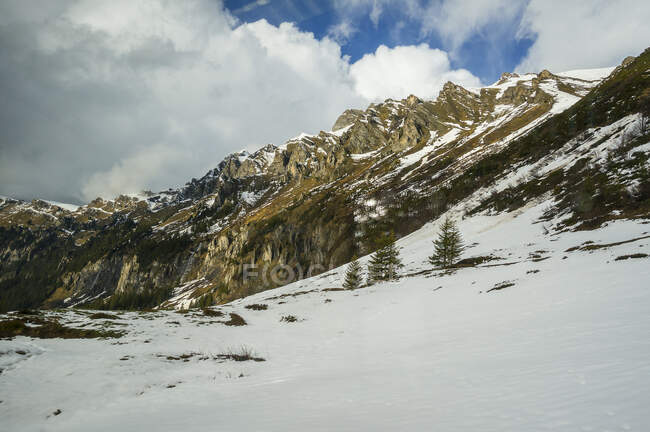 Гірський ландшафт, регіон Юнгфрау, Бернські Альпи, Швейцарія. — стокове фото
