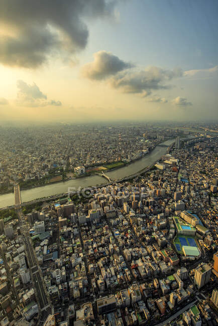 Вид з повітря (Токіо, Гонсю, Японія). — стокове фото