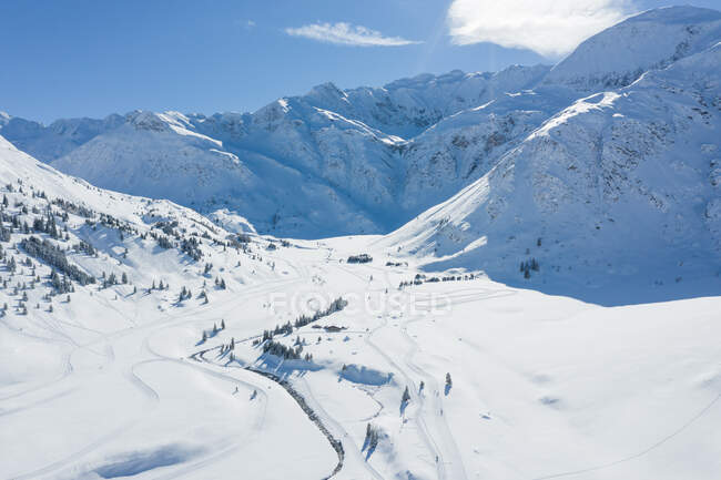 Snow covered mountain landscape, Sportgastein, Gastein, Salzburg, Austria — Stock Photo