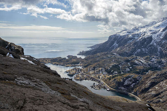 Villaggio di pescatori di Nusfjord, Flakstad, Lofoten, Nordland, Norvegia — Foto stock
