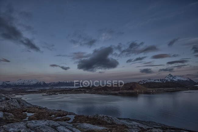 Paesaggio loft al tramonto, Nordland, Norvegia — Foto stock