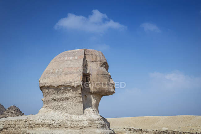 Close-up da grande Esfinge, Gizé perto do Cairo, Egito — Fotografia de Stock
