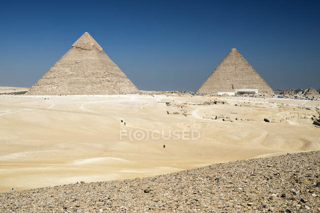 Комплекс пирамиды Гиза недалеко от Каира, Египет — стоковое фото