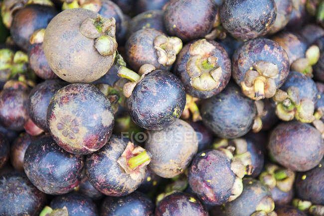 Nahaufnahme von Mangostan-Früchten, Vietnam — Stockfoto