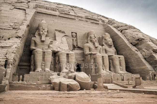 Gran templo de Ramsés II, Abu Simbel, Egipto - foto de stock