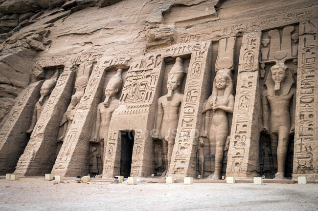 Grande tempio di Ramses II, Abu Simbel, Egitto — Foto stock