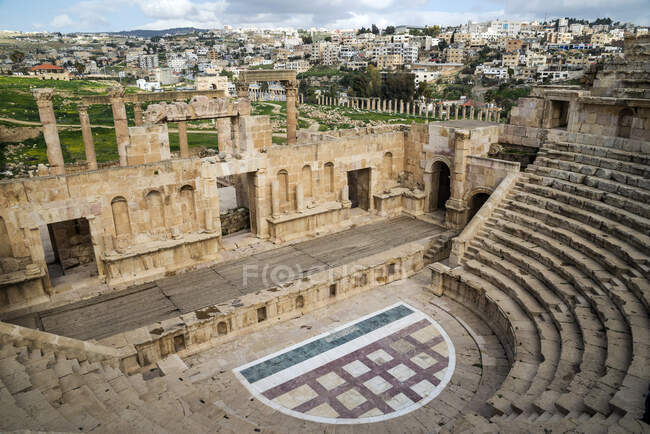 O teatro do Norte, Jerash, Jordânia — Fotografia de Stock