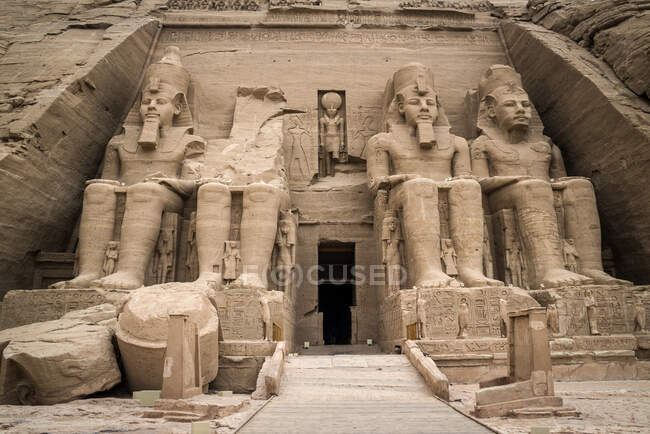Grande templo de Ramsés II, Abu Simbel, Egito — Fotografia de Stock