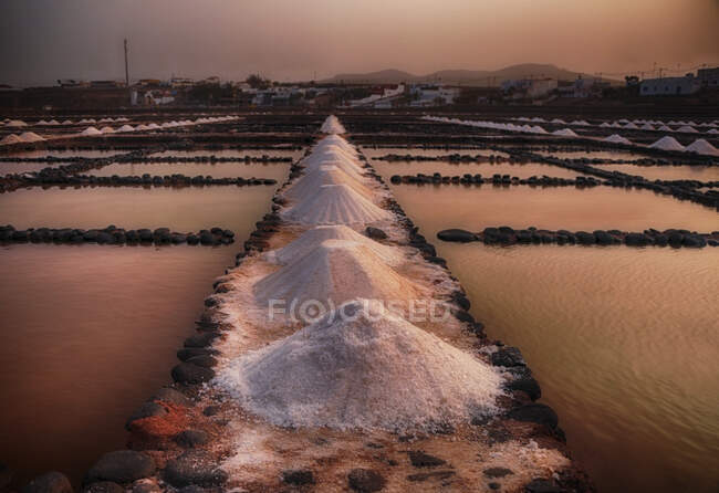 The Del Carmen Saltworks, Fuerteventura, Канарские острова, Испания — стоковое фото