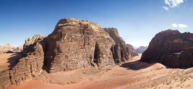 Paisaje del desierto, Wadi Rum, Jordania - foto de stock