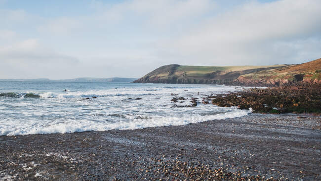 Paisaje costero, Pembrokeshire, Gales, Reino Unido - foto de stock