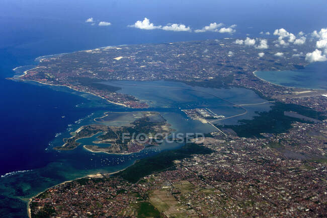 Вид с воздуха, Бали, Индонезия — стоковое фото