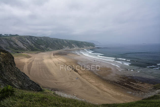 Aerial view of Sopelana beach, Biscay, Spain — Stock Photo