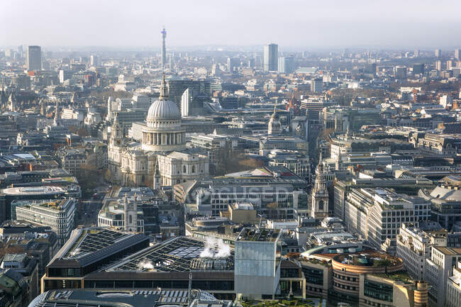 Cityscape with St Paul's Cathedral, London, England, United Kingdom — Stock Photo