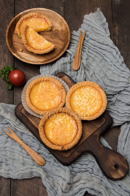 Cheese pies on a table — Stock Photo
