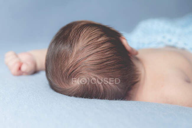 Newborn baby boy sleeping — Stock Photo