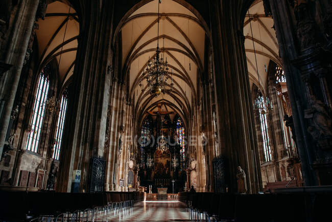 Catedral de San Esteban interior, Viena, Austria - foto de stock