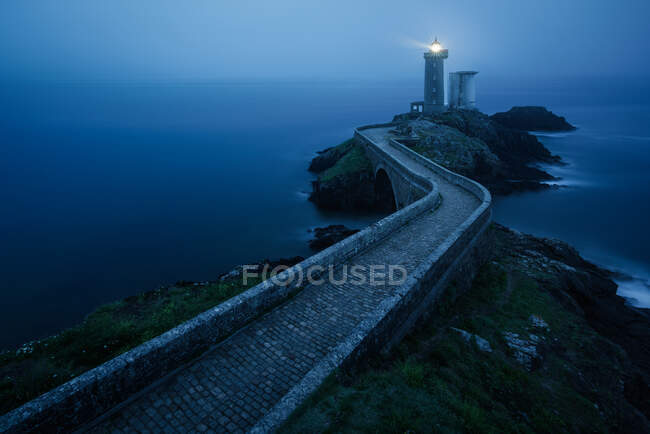 The Petit Minou lighthouse, Plouzane, Brittany, France — Stock Photo