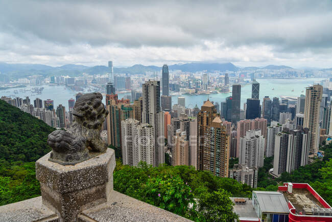 Hong Kong skyline da The Peak, Cina — Foto stock