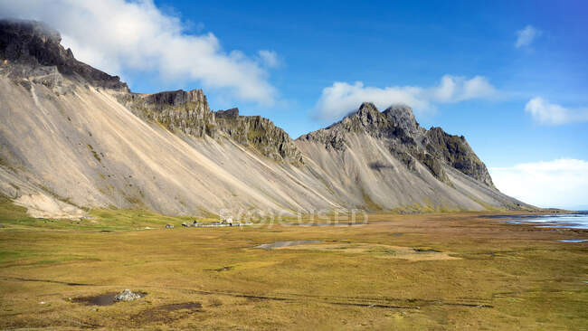 Pomeriggio a Vestrahorn, Stokksnes, Islanda sud-orientale — Foto stock