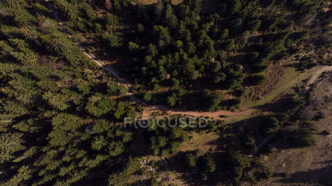 Vista aérea de un campo alpino, Bosnia y Herzegovina - foto de stock