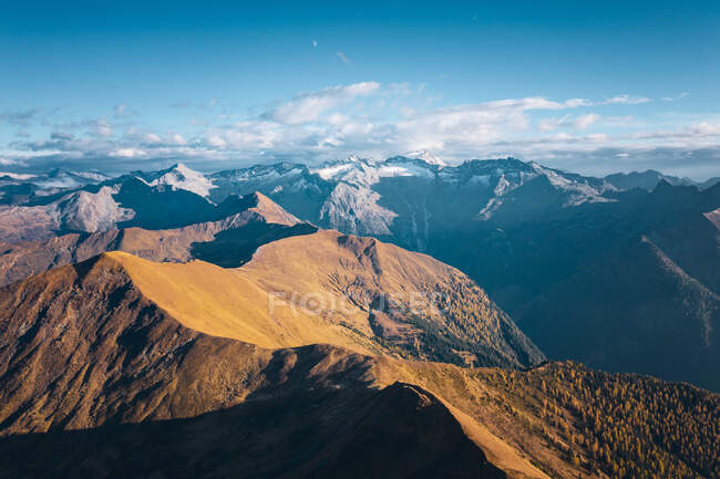 Alpine Mountain ridges in Austrian Alps near Gastein, Salzburg, Austria — Stock Photo