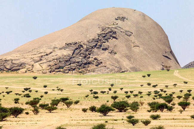 Formação de rochas no deserto, Arábia Saudita — Fotografia de Stock