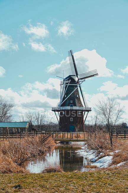 Windmill mill at zaanse schans, russia — Stock Photo