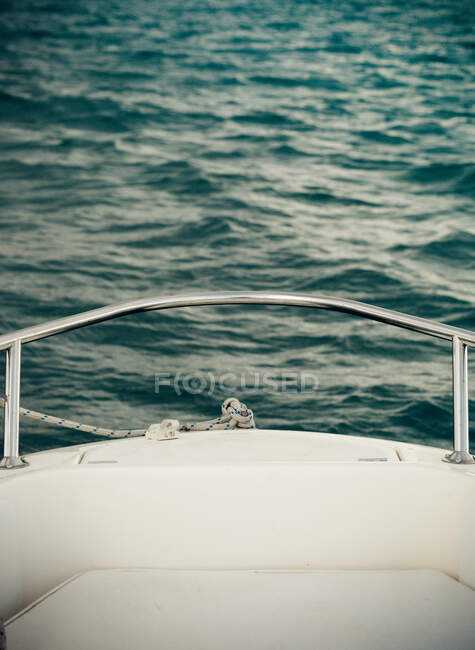 Close-up of the bow of a boat in sea, Bulgaria — Stock Photo