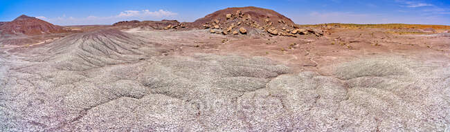 Salty Hills of the Flat Tops, Petrified Forest National Park, Arizona, EUA — Fotografia de Stock