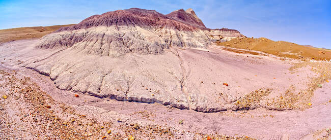 Pendio nord-occidentale della penisola viola, Parco nazionale della foresta pietrificata, Arizona, Stati Uniti — Foto stock