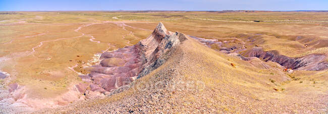 Summit of the purple peninsula north view, petrified forest national park, arizona, сша — стоковое фото