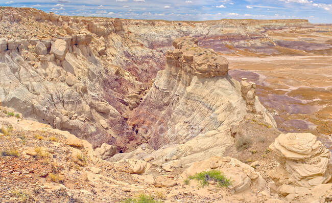 Cliffs of the Blue Mesa, Billings Gap Trail, Petrified Forest National Park, Arizona, EUA — Fotografia de Stock