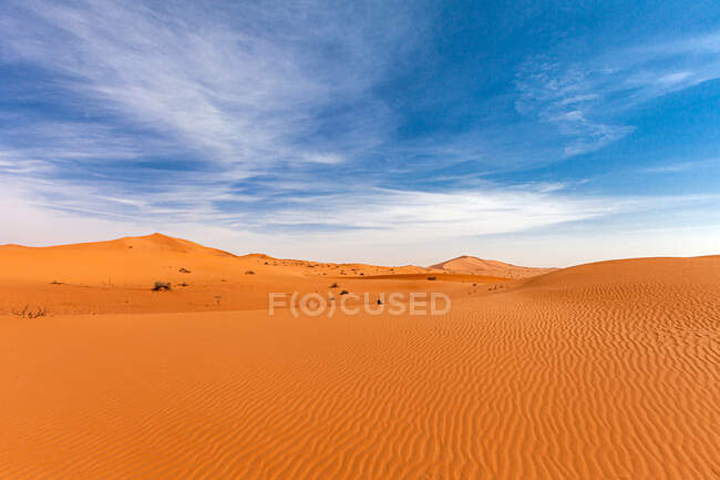 Beautiful view of desert under cloudy sky — Stock Photo