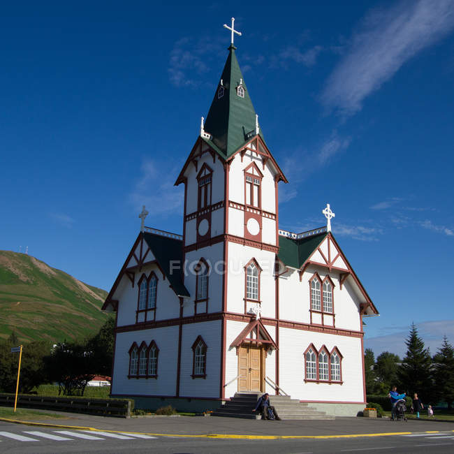 Eglise de Husavik Islande — Photo de stock